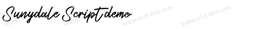 Sunydale Script demo字体转换